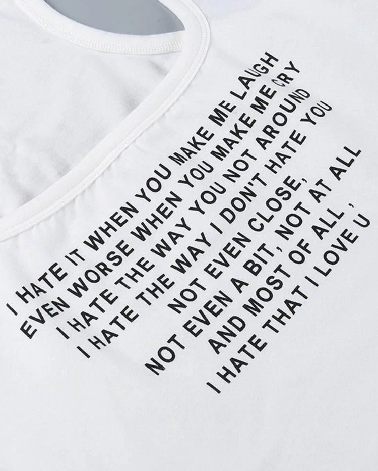 I Hate It Crop Top